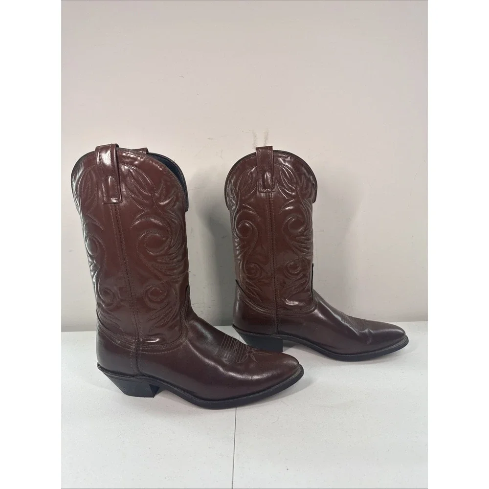 Sheplers Men Boots Size 8.5 M‎ Pre- Owned Brown Faux Leather 7101